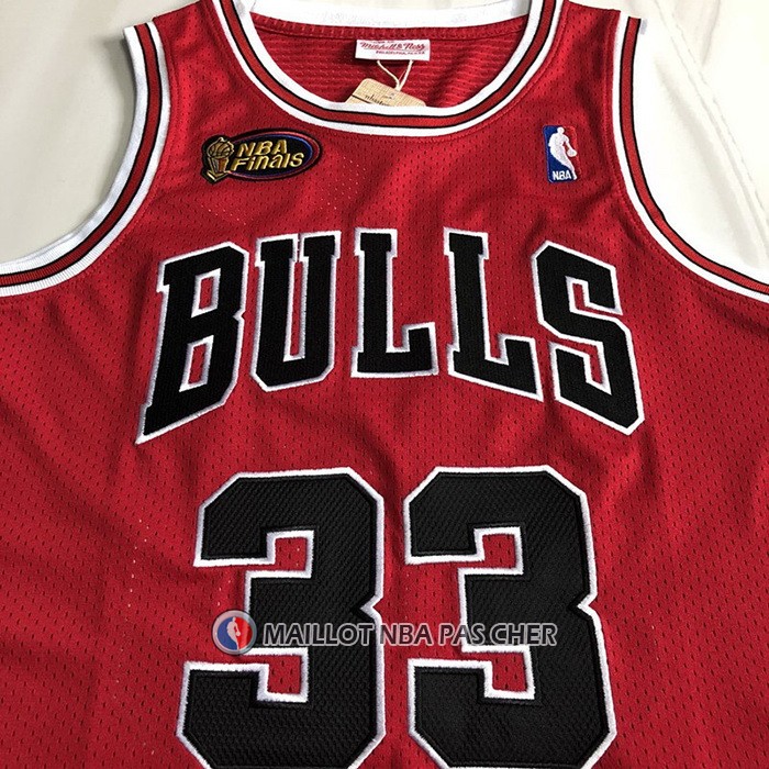 Maillot Chicago Bulls Scottie Pippen NO 33 1997-98 NBA Finals Mitchell & Ness Rouge